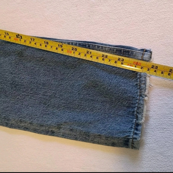 AGOLDE Riley High Rise Straight Jeans Button Fly Cropped Denim Size 25 - Picture 5 of 9